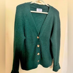Old Navy green cardigan size medium